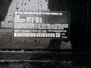 2022 BMW i4 M50 z VIN WBY33AW07PFP30186, wystawiony jako Copart lot #45886973 z przebiegiem Nie podano mil oraz . Historia ofert i sprzedaży dostępna na DreamBid. Obrazek 14.