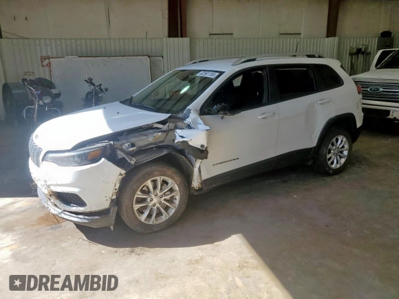 2021 Jeep Cherokee Latitude with VIN 1C4PJLCB4MD156082, listed as a Copart auction lot 62581155 with 90,879 mi miles and Salvage title. Bid and sale history available at DreamBid. Image 1.