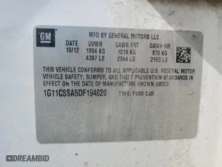 2013 Chevrolet Malibu LT with VIN 1G11C5SA5DF194020, listed as a Copart auction lot 50058005 with 216,428 mi miles and Clean Title. Bid and sale history available at carsss.com. Image 12.