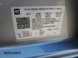 2025 Chevrolet Silverado 1500 with VIN 2GCUKEED7S1137500, listed as a Copart auction lot 45814665 with 3,489 mi miles and Salvage Title. Bid and sale history available at DreamBid. Image 12.