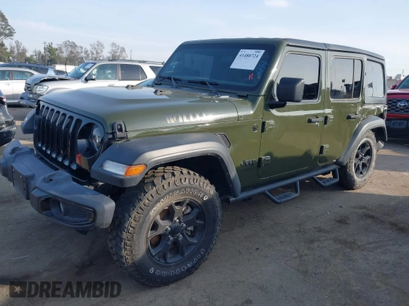 2022 Jeep Wrangler Unlimited High Tide with VIN 1C4HJXDG5NW113205, listed as a IAAI auction lot 41488724 with 30,446 mi miles and . Bid and sale history available at DreamBid. Image 18.