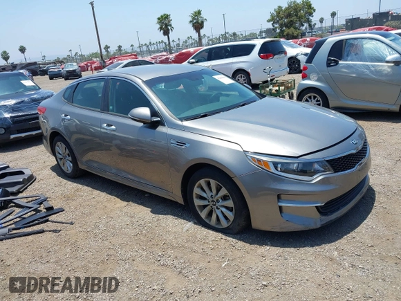 2018 Kia Optima LX with VIN 5XXGT4L34JG266575, listed as a IAAI auction lot 42458844 with 73,394 mi miles and . Bid and sale history available at DreamBid. Image 1.