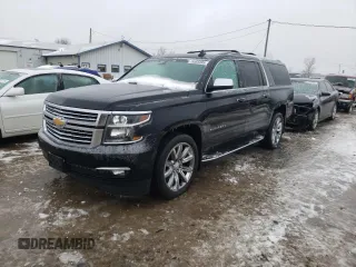 2016 Chevrolet Suburban LTZ with VIN 1GNSKJKC4GR471372, listed as a Copart auction lot 76305893 with 141,572 mi miles and Salvage title. Bid and sale history available at DreamBid. Image 1.