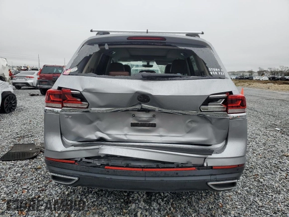 2021 Volkswagen Atlas SE with VIN 1V2JP2CA0MC524266, listed as a Copart auction lot 88960715 with 58,438 mi miles and Non repairable. Bid and sale history available at DreamBid. Image 6.