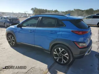2022 Hyundai Kona Limited with VIN KM8K53A39NU808900, listed as a Copart auction lot 81210963 with 28,021 mi miles and Non repairable. Bid and sale history available at DreamBid. Image 2.
