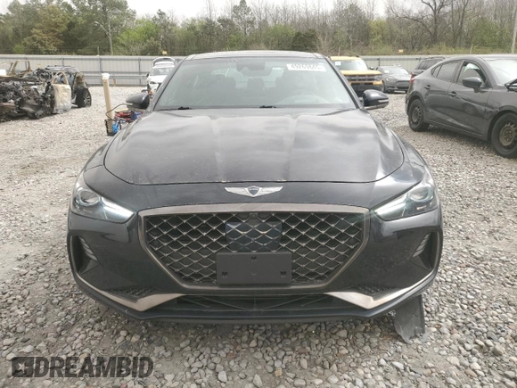 2021 Genesis G70 3.3T with VIN KMTG34LE0MU070859, listed as a Copart auction lot 49269845 with 47,988 mi miles and Salvage Title. Bid and sale history available at carsss.com. Image 5.