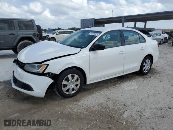 2012 Volkswagen Jetta Sedan S w/Sunroof with VIN 3VW2K7AJ1CM418472, listed as a Copart auction lot 51018785 with 91,782 mi miles and Salvage Title. Bid and sale history available at carsss.com. Image 1.