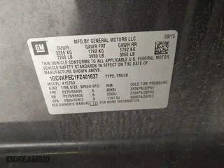 2015 Chevrolet Silverado 1500 Work Truck with VIN 1GCVKPEC1FZ401637, listed as a IAAI auction lot 41750460 with 162,729 mi miles. Bid and sale history available at carsss.com. Image 9.