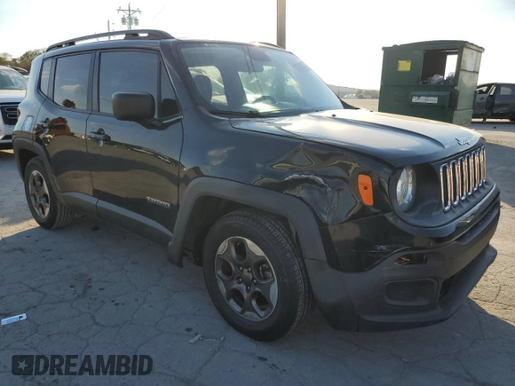 2017 Jeep Renegade Sport with VIN ZACCJAAB2HPF38883, listed as a Copart auction lot 77474204 with 120,687 mi miles and Salvage title. Bid and sale history available at DreamBid. Image 4.