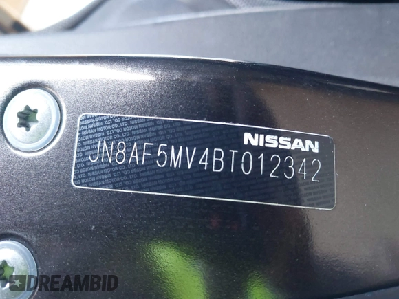 2011 Nissan Juke SL with VIN JN8AF5MV4BT012342, listed as a IAAI auction lot 42125897 with 186,480 mi miles and . Bid and sale history available at DreamBid. Image 9.