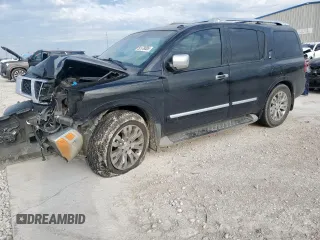 2015 Nissan Armada Platinum z VIN 5N1BA0NF9FN600817, wystawiony jako Copart lot #50578005 z przebiegiem 165 622 mil mil oraz Szkody całkowita. Historia ofert i sprzedaży dostępna na DreamBid. Obrazek 1.