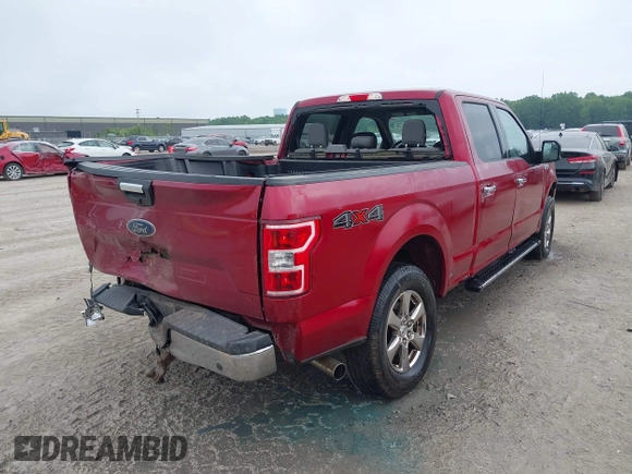2018 Ford F-150 XL with VIN 1FTFW1E56JFE42735, listed as a IAAI auction lot 42382728 with 97,339 mi miles and . Bid and sale history available at DreamBid. Image 4.