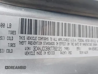 2019 Jeep Compass Limited with VIN 3C4NJCCB8KT782121, listed as a IAAI auction lot 41698308 with 158,352 mi miles. Bid and sale history available at carsss.com. Image 9.