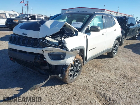 2019 Jeep Compass Trailhawk with VIN 3C4NJDDB4KT748018, listed as a IAAI auction lot 40916087 with 96,755 mi miles and . Bid and sale history available at carsss.com. Image 17.