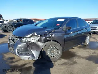 2015 Nissan Sentra S with VIN 3N1AB7AP0FY235177, listed as a IAAI auction lot 41406262 with 97,570 mi miles. Bid and sale history available at carsss.com. Image 2.