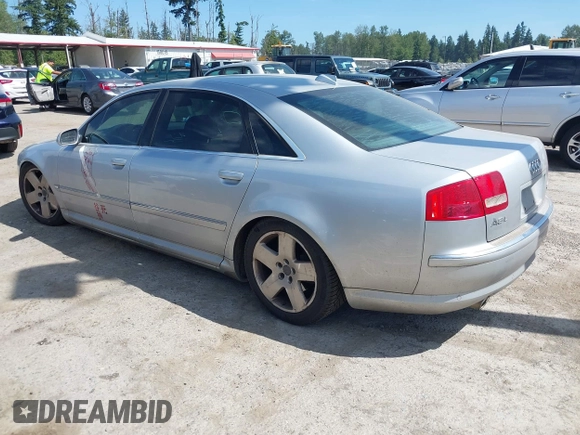 2004 Audi A8 with VIN WAUML44E74N000587, listed as a IAAI auction lot 42479262 with 100,722 mi miles and . Bid and sale history available at DreamBid. Image 3.