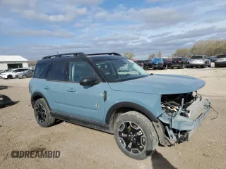 2023 Ford Bronco Sport Outer Banks with VIN 3FMCR9C69PRE09160, listed as a Copart auction lot 52485115 with 38,032 mi miles and Salvage title. Bid and sale history available at DreamBid. Image 4.