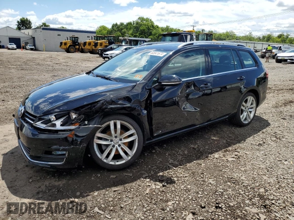 2017 Volkswagen Golf SportWagen S with VIN 3VWC17AU3HM502978, listed as a Copart auction lot 60841674 with 60,114 mi miles and Salvage Title. Bid and sale history available at carsss.com. Image 1.