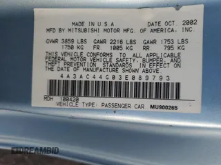 2003 Mitsubishi Eclipse GS with VIN 4A3AC44G03E089793, listed as a Copart auction lot 78632624 with 110,100 mi miles and Salvage Title. Bid and sale history available at carsss.com. Image 12.