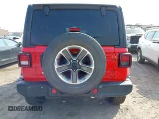 2020 Jeep Wrangler Unlimited Sahara with VIN 1C4HJXEN0LW184564, listed as a IAAI auction lot 42439173 with 79,426 mi miles and . Bid and sale history available at DreamBid. Image 16.