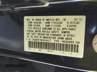 2015 Acura TLX V6 with VIN 19UUB2F35FA004977, listed as a IAAI auction lot 42200845 with 139,451 mi miles and . Bid and sale history available at carsss.com. Image 9.