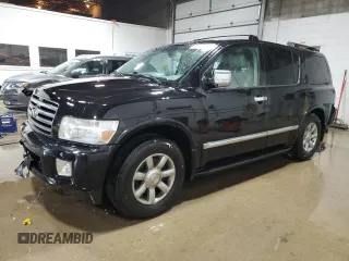 2007 Infiniti QX56 with VIN 5N3AA08C97N800618, listed as a Copart auction lot 89098995 with 170,047 mi miles and Salvage Title. Bid and sale history available at carsss.com. Image 1.