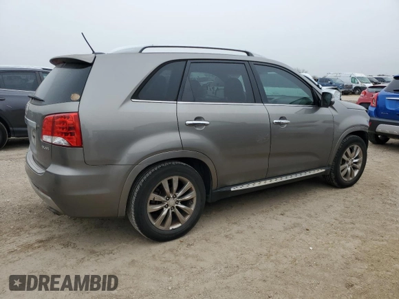 2012 Kia Sorento SX with VIN 5XYKW4A25CG290152, listed as a Copart auction lot 44822985 with 158,399 mi miles and Salvage Title. Bid and sale history available at carsss.com. Image 3.