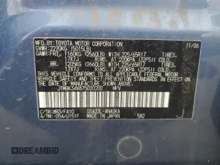 2007 Toyota RAV4 Ltd with VIN JTMBK34V875020200, listed as a Copart auction lot 50008235 with 294,600 mi miles and Salvage Title. Bid and sale history available at carsss.com. Image 14.