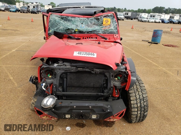 2018 Jeep Wrangler JK Unlimited Sport S with VIN 1C4HJWDG7JL875196, listed as a Copart auction lot 48335044 with 0 mi miles and Salvage Title. Bid and sale history available at carsss.com. Image 5.