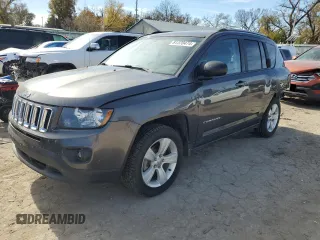 2017 Jeep Compass Sport with VIN 1C4NJCBA1HD147734, listed as a Copart auction lot 81370474 with 130,906 mi miles and Salvage Title. Bid and sale history available at carsss.com. Image 1.