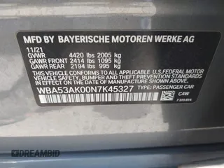 2022 BMW 2 Series 228i with VIN WBA53AK00N7K45327, listed as a IAAI auction lot 41557762 with 24,432 mi miles and . Bid and sale history available at DreamBid. Image 9.