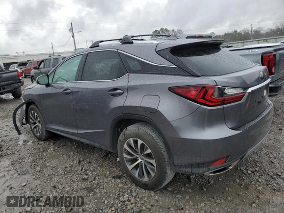 2022 Lexus RX with VIN 2T2HZMDAXNC343166, listed as a Copart auction lot 48301185 with 27,160 mi miles and Salvage Title. Bid and sale history available at carsss.com. Image 2.