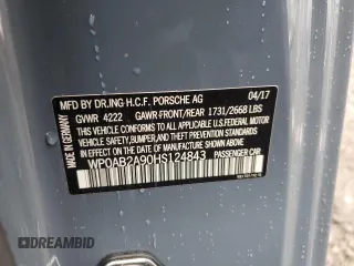 2017 Porsche 911 Carrera S with VIN WP0AB2A90HS124843, listed as a Copart auction lot 81845223 with 39,935 mi miles. Bid and sale history available at carsss.com. Image 14.