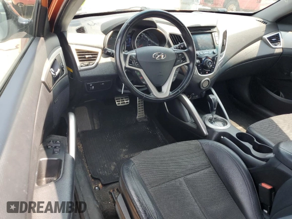 2014 Hyundai Veloster with VIN KMHTC6AD2EU215805, listed as a Copart auction lot 57909825 with 113,004 mi miles and Clean title. Bid and sale history available at DreamBid. Image 8.