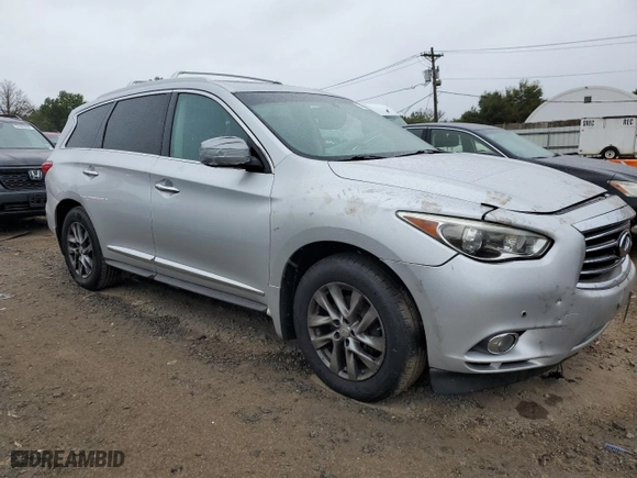 2013 Infiniti JX35 with VIN 5N1AL0MM3DC326903, listed as a Copart auction lot 72902124 with 213,631 mi miles and Salvage Title. Bid and sale history available at carsss.com. Image 4.