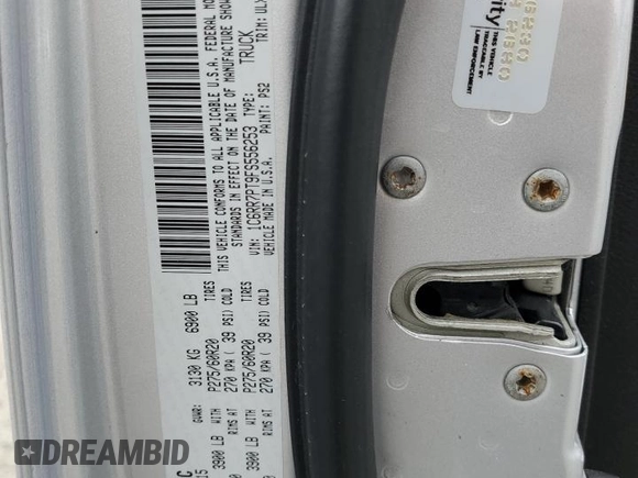 2015 Ram 1500 Laramie Limited with VIN 1C6RR7PT9FS556253, listed as a Copart auction lot 65618915 with 126,110 mi miles and Salvage title. Bid and sale history available at DreamBid. Image 13.