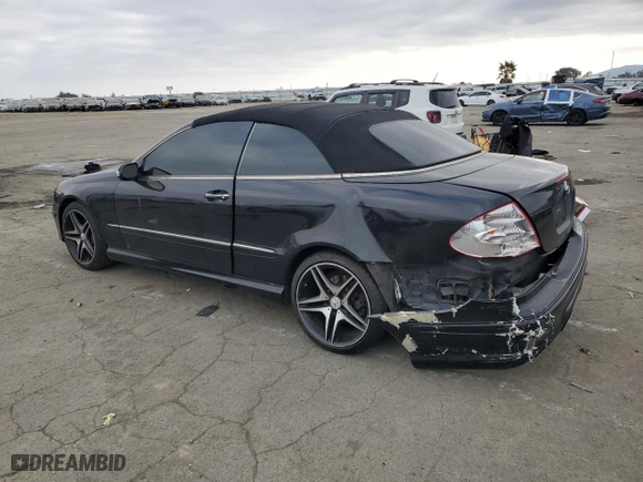 2007 Mercedes-Benz CLK-Class 3.5L with VIN WDBTK56G97F226956, listed as a Copart auction lot 42881345 with 216,014 mi miles and Salvage Title. Bid and sale history available at carsss.com. Image 2.