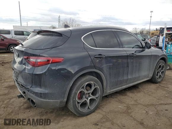 2019 Alfa Romeo Stelvio Ti with VIN ZASPAKBN4K7C42498, listed as a Copart auction lot 43219645 with 102,115 mi miles and Clean title. Bid and sale history available at DreamBid. Image 3.
