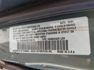 2002 Subaru Legacy Outback с VIN 4S3BH665527636124, выставлен на аукционе IAAI как лот 42677235 с пробегом 336 812 миль миль и . История ставок и продаж доступна на DreamBid. Изображение 9.