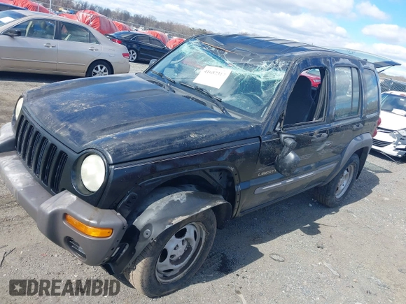 2002 Jeep Liberty Sport with VIN 1J4GL48K82W345855, listed as a IAAI auction lot 41687317 with 231,969 mi miles. Bid and sale history available at carsss.com. Image 18.