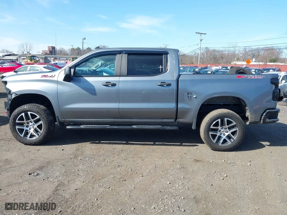 2019 Chevrolet Silverado 1500 Custom Trail Boss with VIN 3GCPYCEF5KG148682, listed as a IAAI auction lot 41826656 with 54,682 mi miles. Bid and sale history available at carsss.com. Image 14.