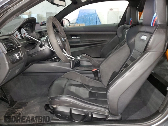 2016 BMW M4 with VIN WBS4S9C5XGK578945, listed as a Copart auction lot 73490334 with 3,382 mi miles and Salvage title. Bid and sale history available at DreamBid. Image 7.
