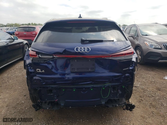2023 Audi Q4 e-tron Prestige with VIN WA1M2BFZ2PP021473, listed as a Copart auction lot 69072534 with 15,129 mi miles and Salvage Title. Bid and sale history available at carsss.com. Image 6.
