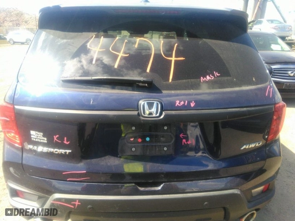 2022 Honda Passport EX-L with VIN 5FNYF8H50NB006065, listed as a IAAI auction lot 40344474 with 15,686 mi miles. Bid and sale history available at carsss.com. Image 16.