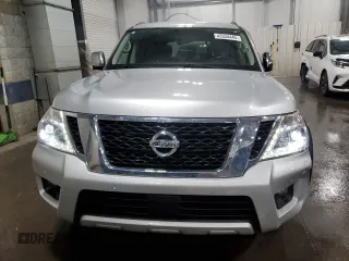 2018 Nissan Armada SL with VIN JN8AY2NC7J9551667, listed as a Copart auction lot 43334445 with 117,435 mi miles and Salvage Title. Bid and sale history available at carsss.com. Image 5.