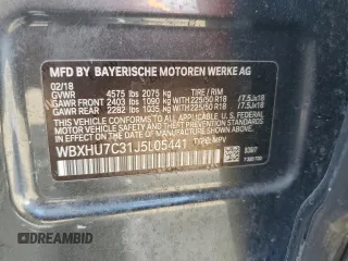 2018 BMW X1 sDrive28i with VIN WBXHU7C31J5L05441, listed as a Copart auction lot 49420595 with 115,003 mi miles and Salvage Title. Bid and sale history available at carsss.com. Image 14.