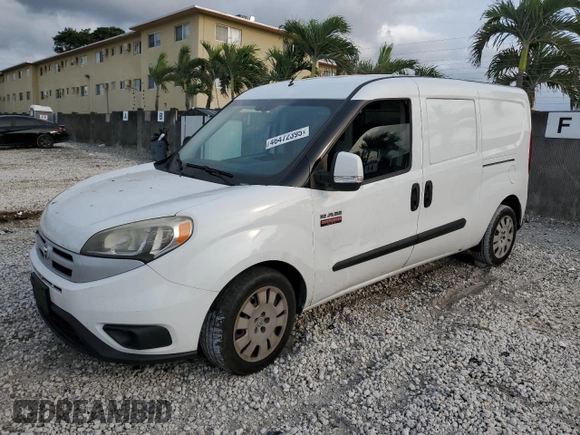 2017 Ram ProMaster City Cargo Van Tradesman SLT with VIN ZFBERFBB2H6E55153, listed as a Copart auction lot 46472395 with 179,975 mi miles and Clean Title. Bid and sale history available at carsss.com. Image 1.
