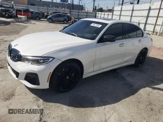 2021 BMW 3 Series M340i with VIN 3MW5U7J02M8B87249, listed as a Copart auction lot 79577354 with 43,373 mi miles and Salvage Title. Bid and sale history available at carsss.com. Image 1.