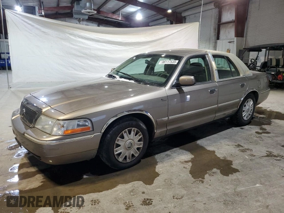 2005 Mercury Grand Marquis GS with VIN 2MEFM74WX5X614325, listed as a Copart auction lot 88117535 with 128,975 mi miles and Clean Title. Bid and sale history available at DreamBid. Image 1.