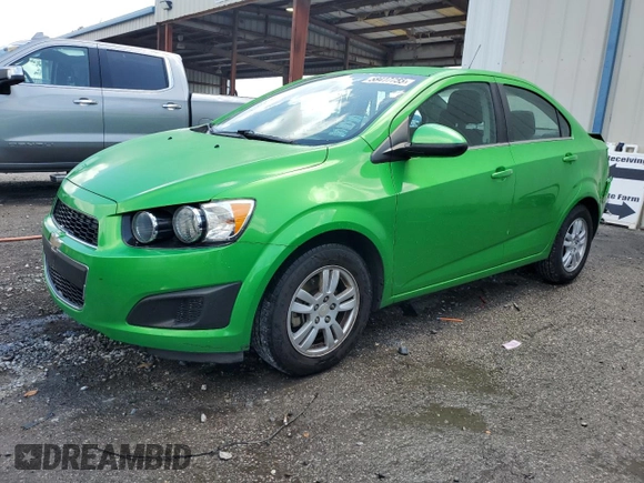 2015 Chevrolet Sonic LT with VIN 1G1JC5SH8F4177739, listed as a Copart auction lot 58417755 with 64,588 mi miles and Salvage title. Bid and sale history available at DreamBid. Image 1.